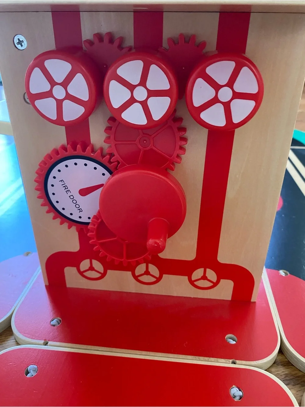 Vintage FAO Schwarz Wooden Fire Department Toy Truck